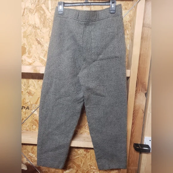 Zara‎ Womans Charcoal/olive Tweed Pants Size Medium - Picture 2 of 4